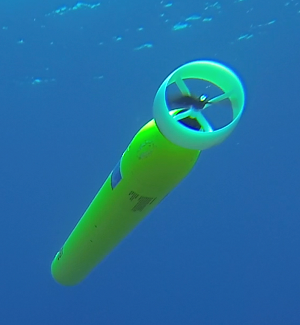 The SAM robot under water.
